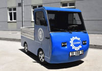 Tekirdağ'da meslek liseli öğrenciler, elektrikli kamyonet üretti