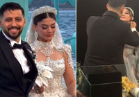 Altınlar cam kutuda geldi, sahneye Alişan çıktı! Burak Bulut ve Eda Sakız’ın düğünü olay oldu