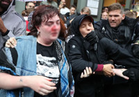 Almanya'da Gazze protestosuna polisten sert müdahale