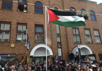 Filistin bayrağı Londra'da göndere çekildi