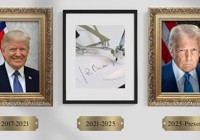 Trump'ın Biden'dan intikamı. Beyaz Saray'a Biden'ın fotosu yerine otomatik kalem koydu