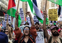 New York'ta Netanyahu karşıtı protesto düzenlendi