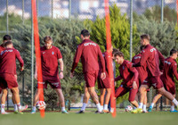 Trabzonspor, Çaykur Rizespor maçı hazırlıklarını sürdürdü