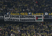 Fenerbahçe taraftarından Filistin'e destek