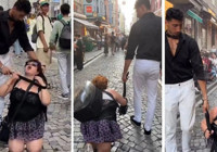 Tasma taktığı kadını sokakta dolaştırdı: İkisi de tutuklandı