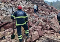 Ordu'da taş ocağı şantiyesinde göçük