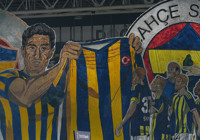 Fenerbahçe tribünlerinden derbide koreografili şölen