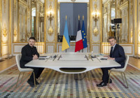 Vladimir Zelensky, Emmanuel Macron ile bir araya geldi