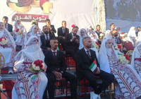 Gazze'de savaşın gölgesinde toplu nikah töreni: 54 çift dünya evine girdi