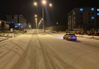 Ardahan merkezinde kar yağışı etkili oldu