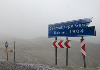 Afyonkarahisar'da kar yağışı yüksek kesimlerde etkili oldu