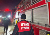 Uşak’ta çatı yangını paniğe neden oldu