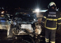 Otomobil ile minibüs kafa kafaya çarpıştı: 1 ölü, 6 yaralı