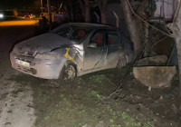 Kontrolden çıkan otomobil ağaca çarptı: 4 yaralı