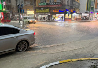 Kuşadası'nda şiddetli yağış ve dolu etkili oldu