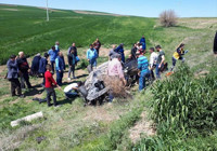 Düğün yolunda kaza: 10 yaralı 