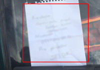 Çarptığı araca bu notu bıraktı!