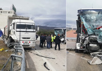Amasya'da yolcu otobüsü ile kamyon çarpıştı: 15 yaralı