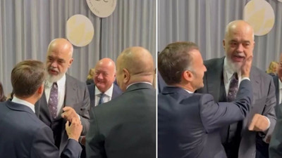 Arnavutluk lideri şakayı patlattı, Macron 'tokadı indirdi'