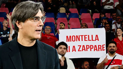 Vincenzo Montella için olay pankart. "Git çiftçilik yap"