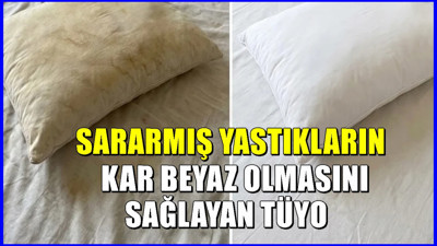 Sararan yastıkları beyazlatmanın kolay yolu! Çamaşır suyuna gerek kalmadan temizliyor
