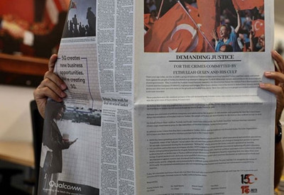 Washington Post'ta '15 Temmuz' ilanı...
