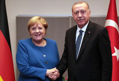 Cumhurbaşkanı Erdoğan, Merkel ile görüştü