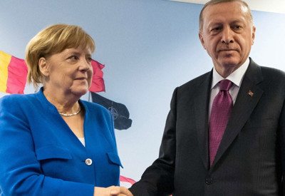 Cumhurbaşkanı Erdoğan, Angela Merkel ile görüştü