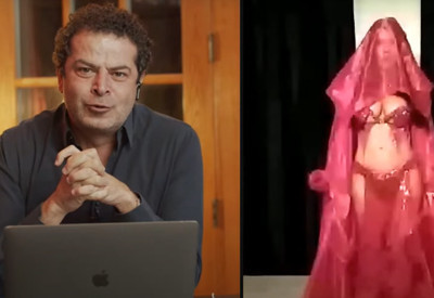 Cüneyt Özdemir, YouTube kanalında yılbaşı özel yayınına dansöz çıkardı