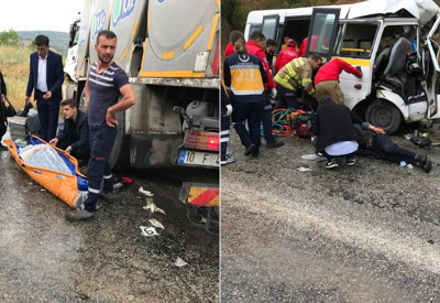 Balıkesir'de katliam gibi kaza: 8 ölü, 10 yaralı