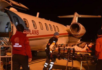 Trafik kazasında yaralanan oyuncu Sergen Deveci ambulans uçakla İstanbul'a sevk edildi