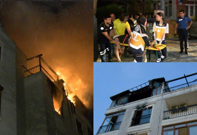 Kadıköy'de yangın: 3. kattan atlayan kadın hayatını kaybetti