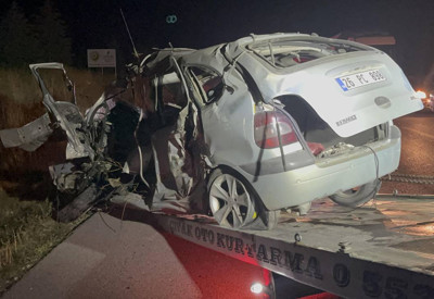 Şarampole uçan otomobilin sürücüsü öldü