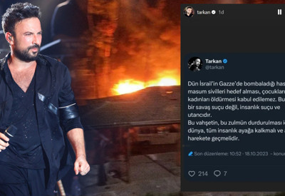Tarkan Gazze'deki hastane saldırısına isyan etti