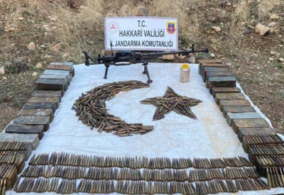 Hakkari’de PKK’lı teröristlere ait silah ve mühimmat ele geçirildi