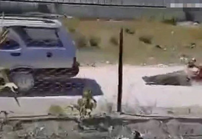 Komşusunu otomobilin arkasına bağlayıp sürükleyen kişi tutuklandı