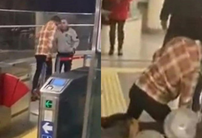 Marmaray'da güvenlik görevlisi yolcuyu bacağından vurdu