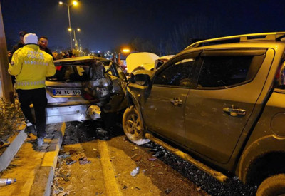 Karabük'te beş aracın karıştığı zincirleme kaza: 5 yaralı