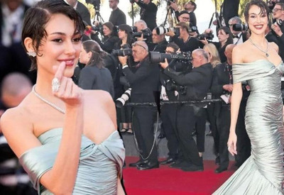 Cannes'da ünlü oyuncu Dilan Çiçek Deniz fırtınası: Kısacık kestirdiği saçlarıyla ilk kez
