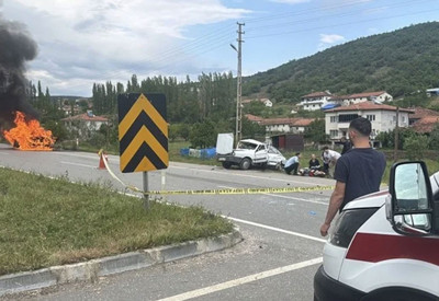 Amasya'da feci kazada dede ve torun hayatını kaybetti