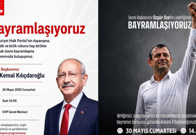 Saat aynı, mekan farklı! CHP'de bayramlaşma düellosu
