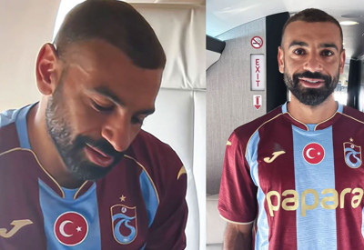 Mohamed Salah uçakta 61 numaralı formayı giydi! Trabzonspor taraftarına seslendi