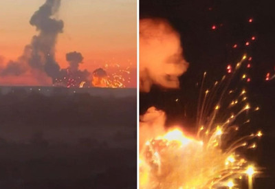 Rusya, Kiev'deki kritik tesisi vurdu! Gökyüzünden ateş yağdı