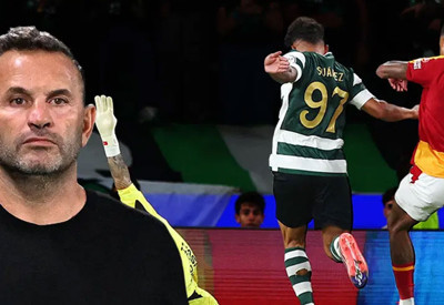 Sporting maçında Okan Buruk'u çıldırtan penaltı kararı! Hakemlere yoğun tepki