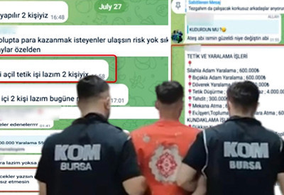 Çetelerden Telegram'da tarife paylaşımı: "Yaralama 600 bin, tehdit 300 bin lira"