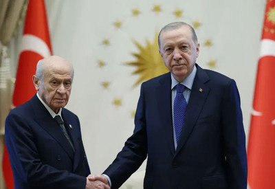 Cumhurbaşkanı Erdoğan, MHP Genel Başkanı Bahçeli'yi kabul etti