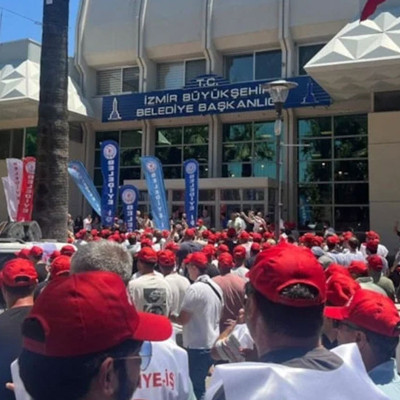 İzmir Büyükşehir Belediyesi'nde işçiler yine eylemde