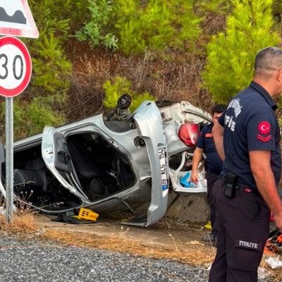 Aydın’da feci kaza! Otomobil takla attı; 1 ölü, 4 yaralı