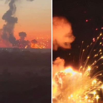 Rusya, Kiev'deki kritik tesisi vurdu! Gökyüzünden ateş yağdı