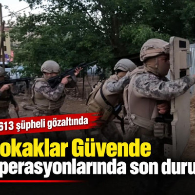 Sokaklar Güvende operasyonlarında bin 613 şüpheli gözaltında